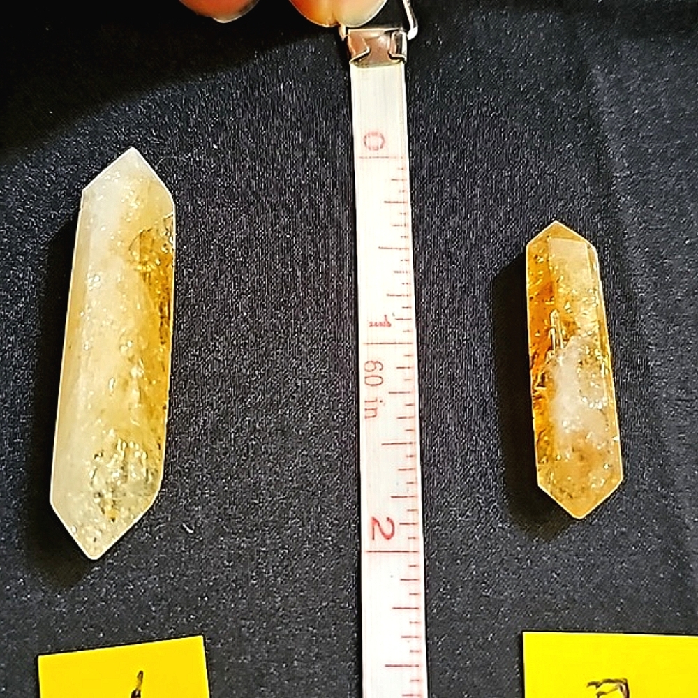 Yellow Tourmaline Stone Crystal Point - Picture 8 of 9